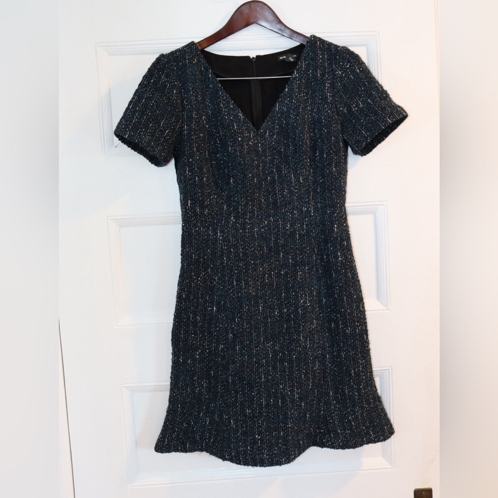 Club Monaco Black Textured Dress